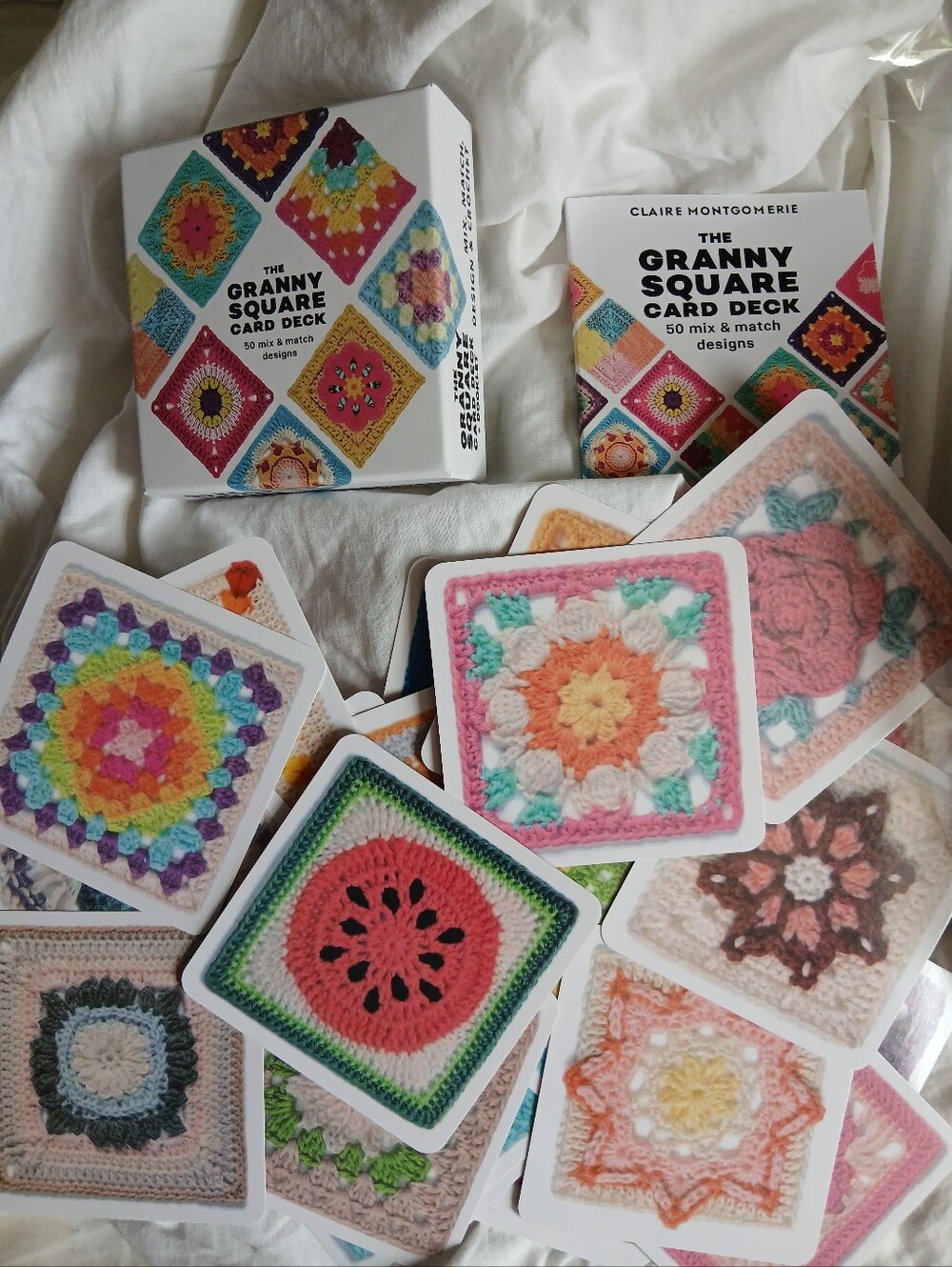 The Granny Square Card Deck by Claire Montgomerie (50 Crochet Designs)
